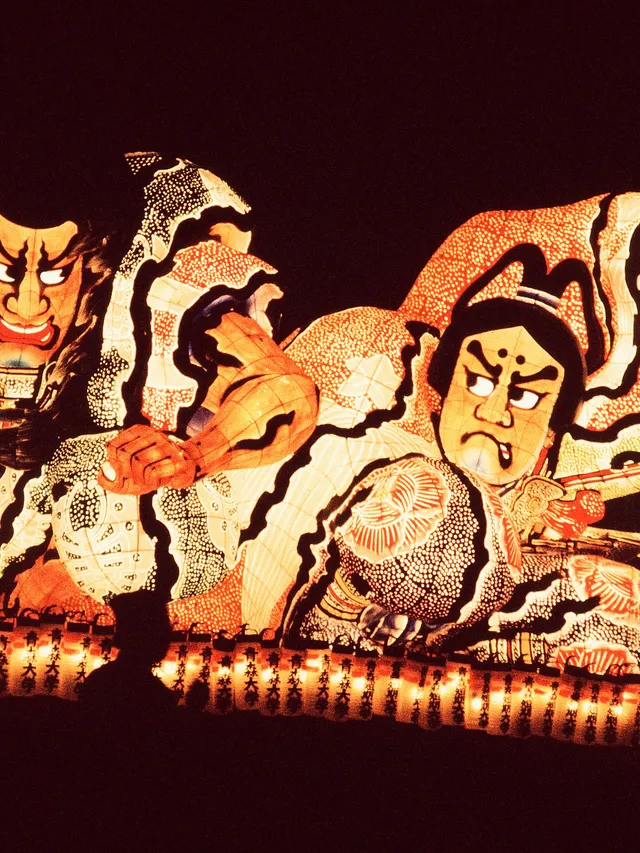 A colorful Nebuta Matsuri lantern float in Aomori