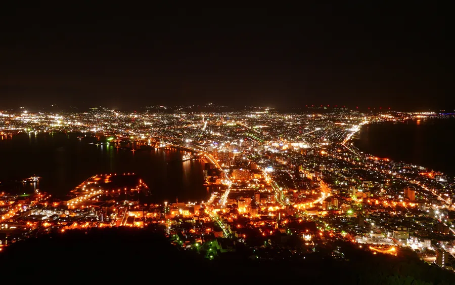 Night view of Hakodate from Mount Hakodate