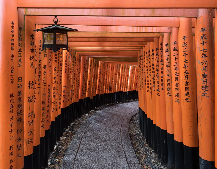 Torii gate path at Fushimi Inari Taisha, Kyoto