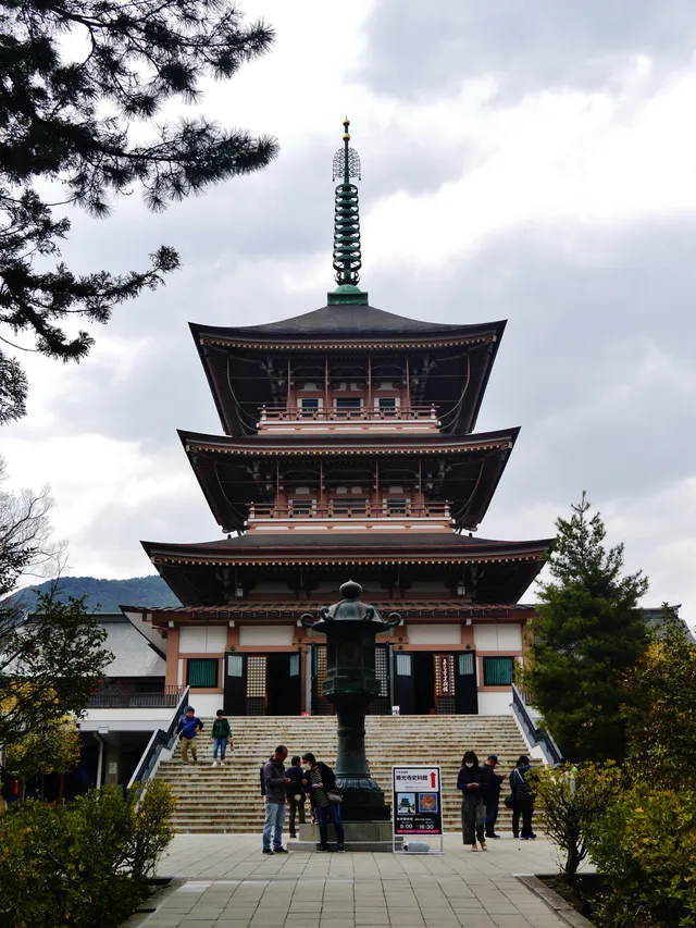 The pagoda of Zenko-ji Temple, Nagano