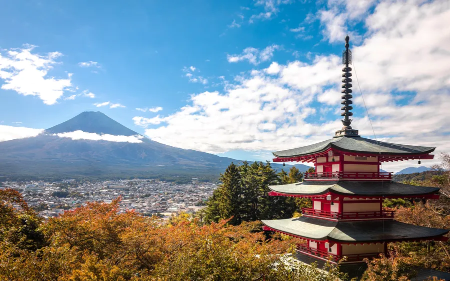 Chureito Pagoda and Mount Fuji
