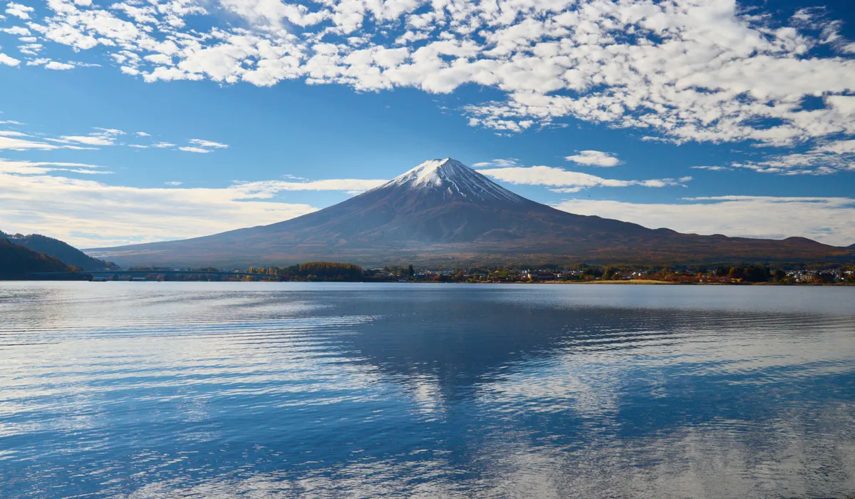 Mount Fuji reflected in Lake Kawaguchiko