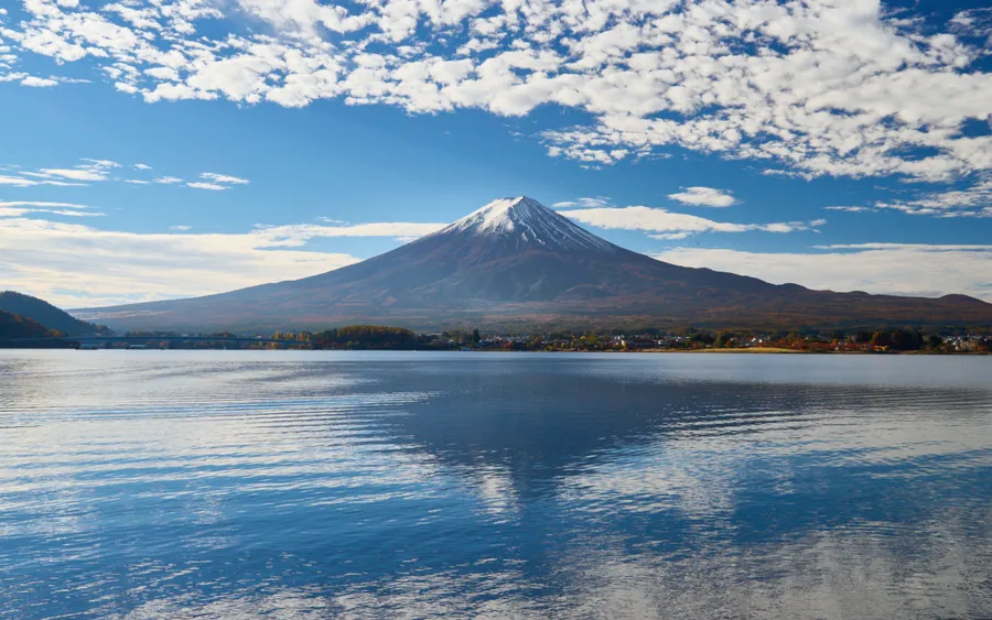 Mount Fuji reflected in Lake Kawaguchiko