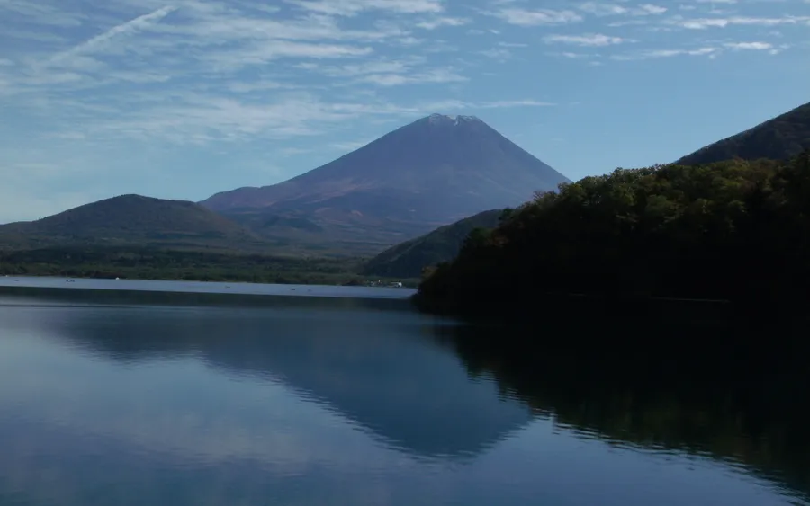 Mount Fuji reflected in Lake Motosuko