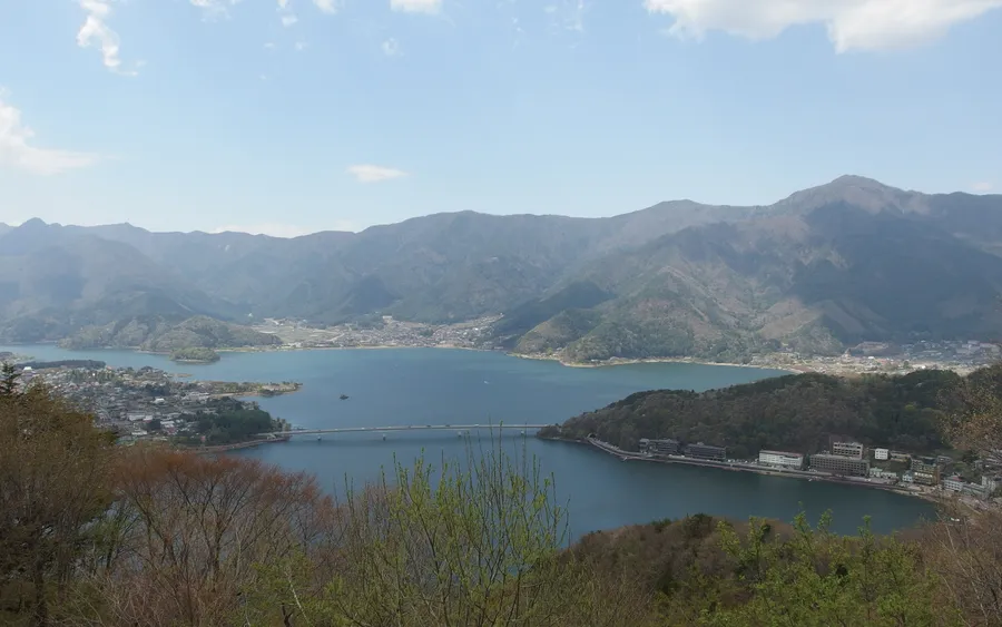 Lake Kawaguchiko from the Kachikachi Ropeway, Mount Tenjo