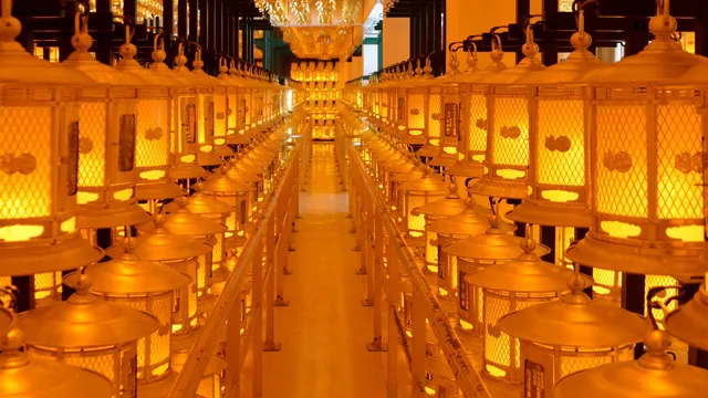 Lanterns inside Torodo, Okunoin, Koyasan