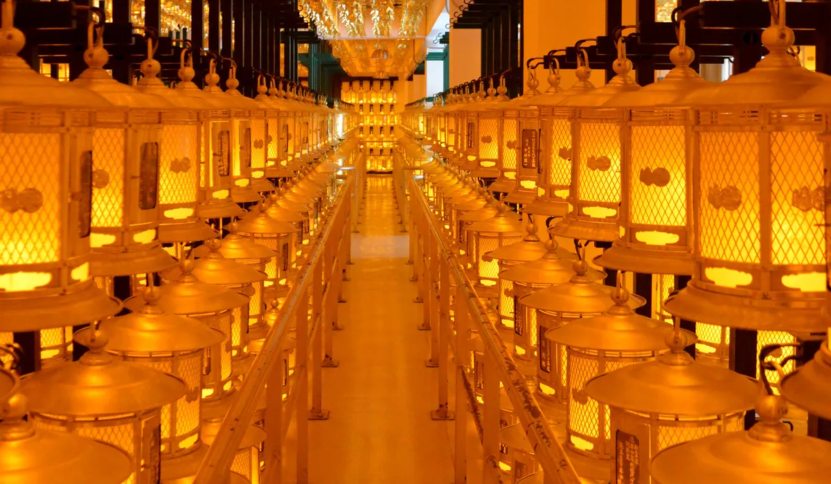 Lanterns inside Torodo, Okunoin, Koyasan