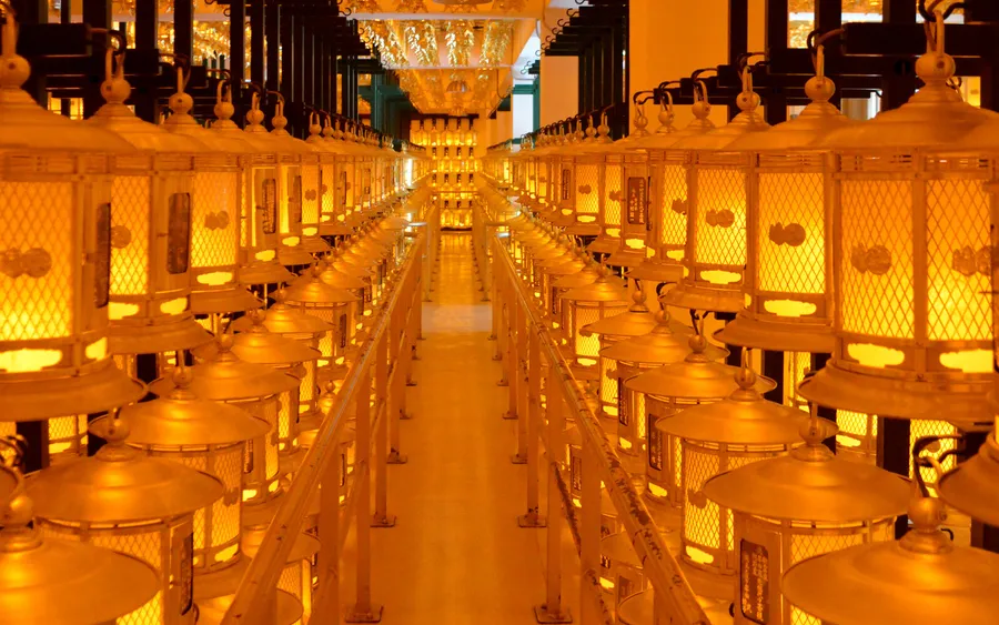 Lanterns inside Torodo, Okunoin, Koyasan