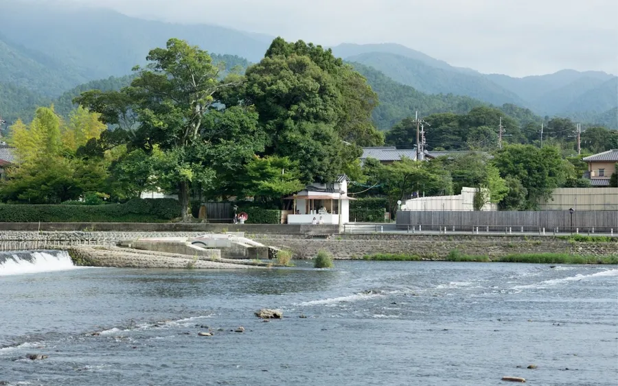 % Arabica Kyoto Arashiyama flagship store overlooking the river
