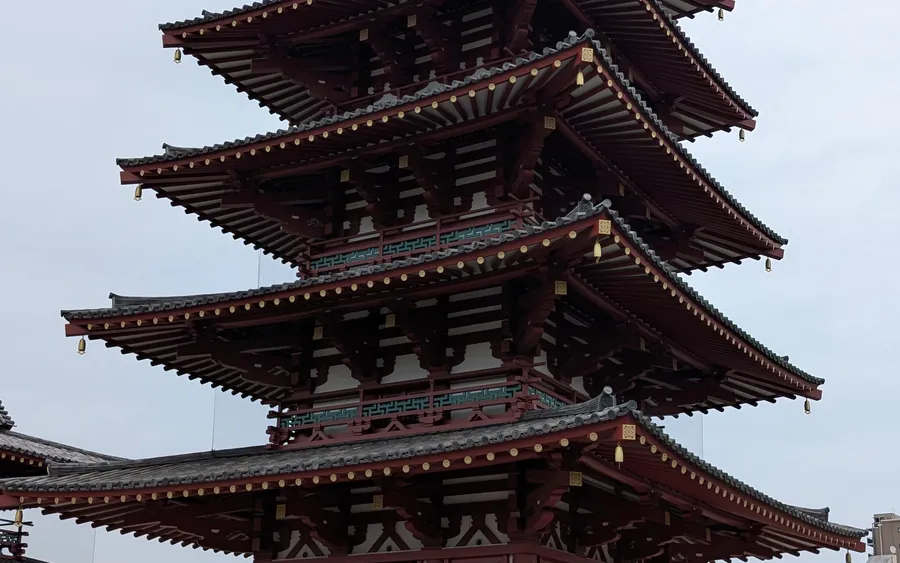 The five-story pagoda at Shitennoji Temple