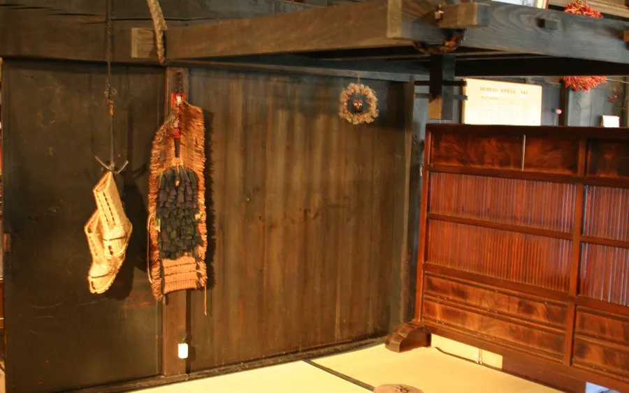 Irori hearth inside a gassho-zukuri house, Shirakawa-go